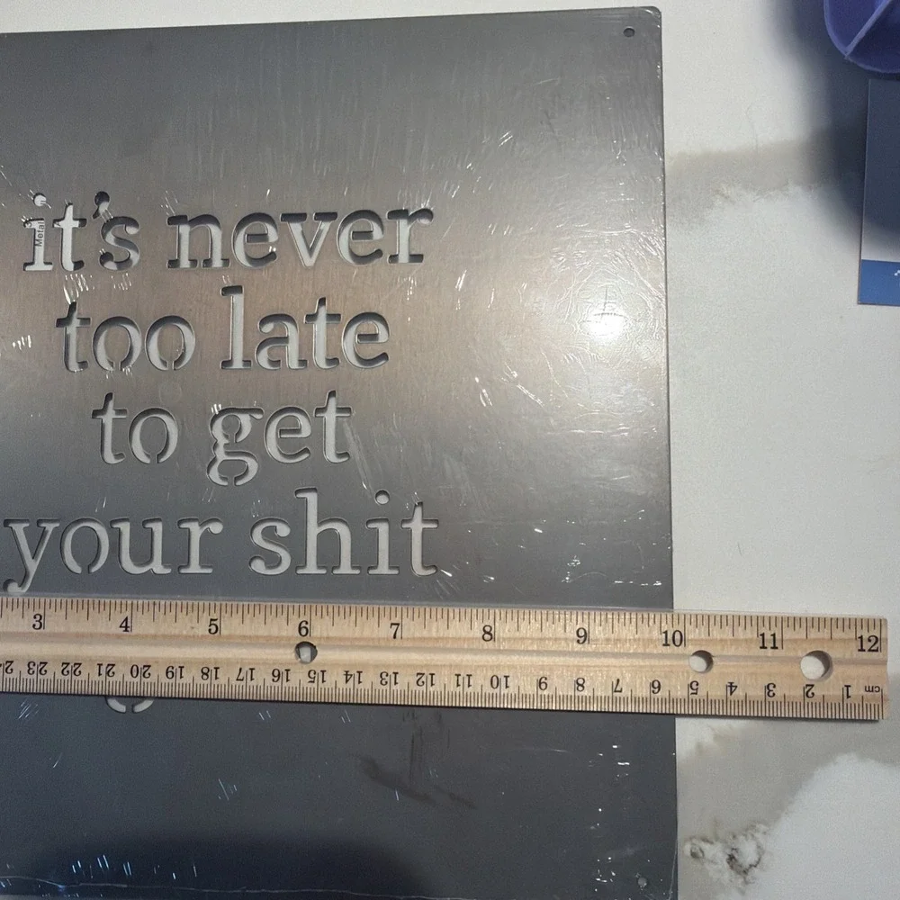 Primitives By Kathy Metal Sign humor office bathroom decor funny quote